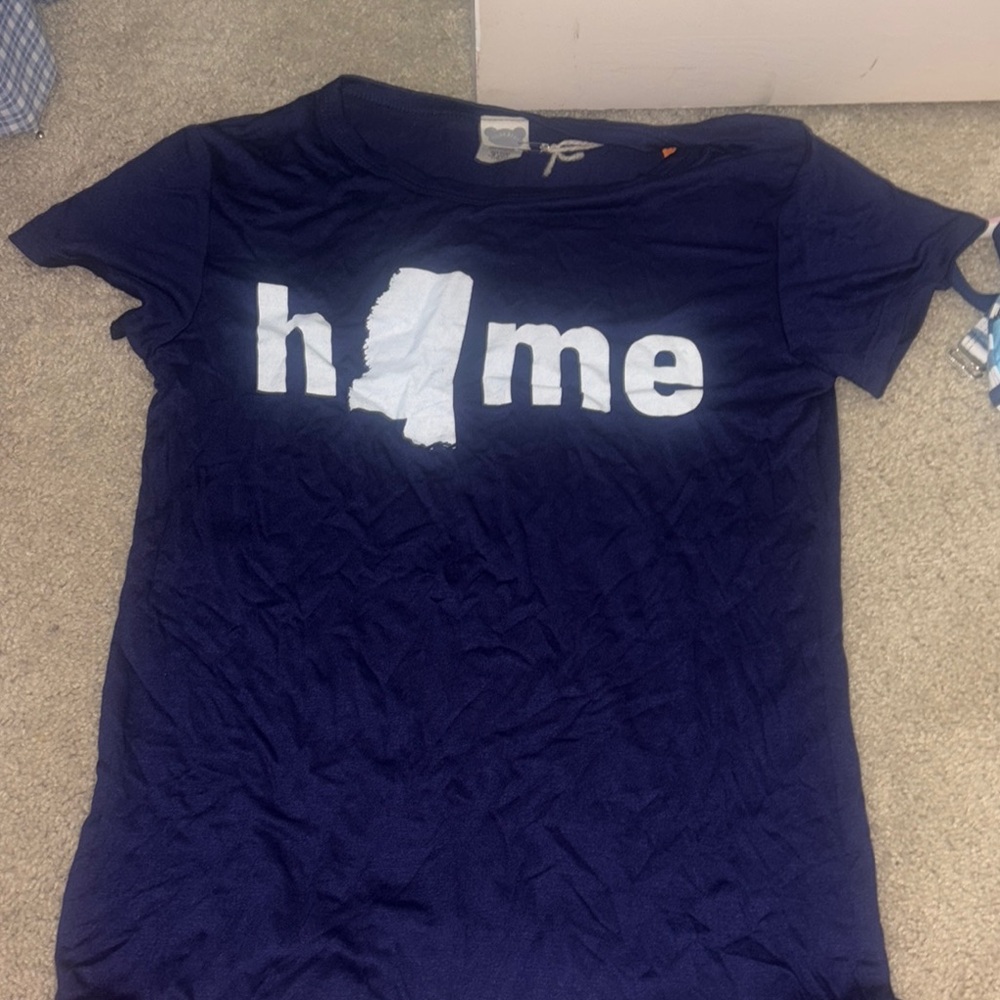 Navy 'Home' State Graphic Short Sleeve Tee